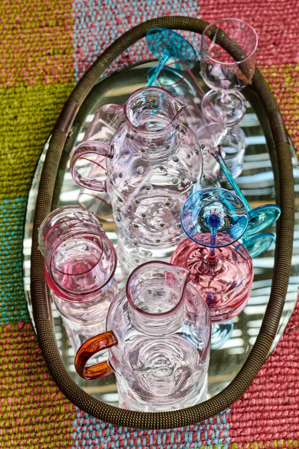 BLUE ROBIN MARGARITA GLASS 2P SET