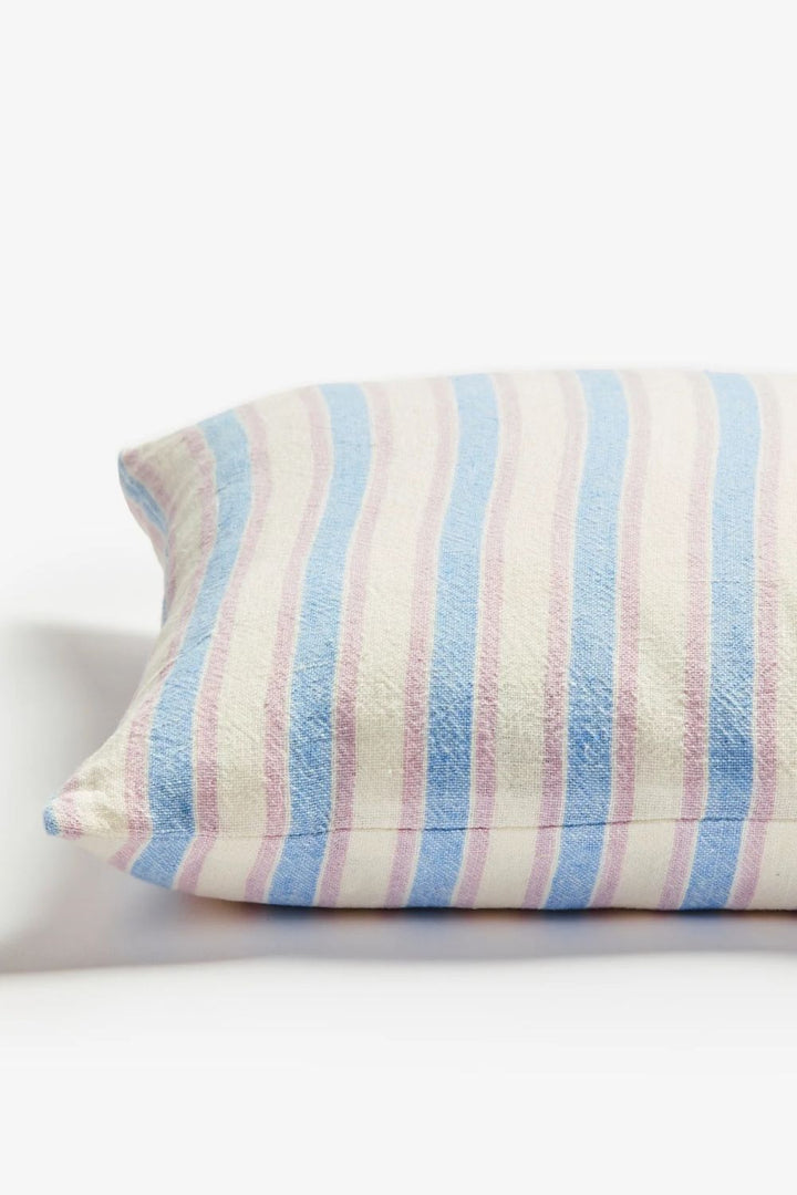 Linear Blue 50cm Linen Cushion