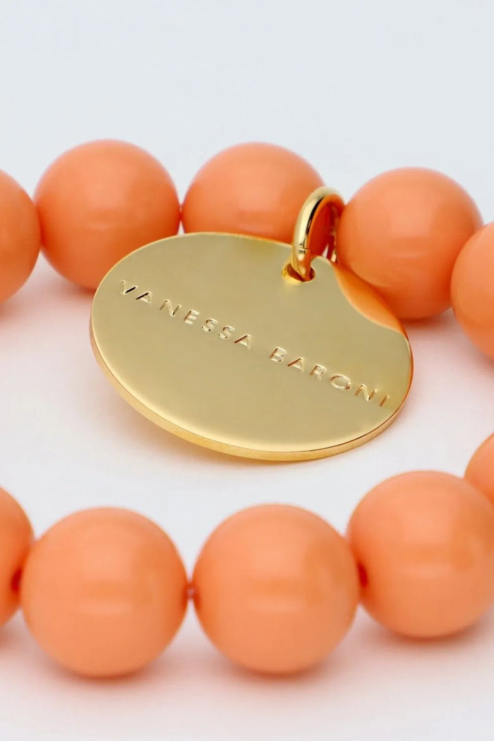 Mini Beads Flex Bracelet Peach