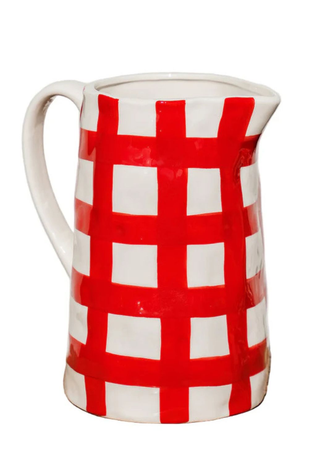 Red Gingham Jug