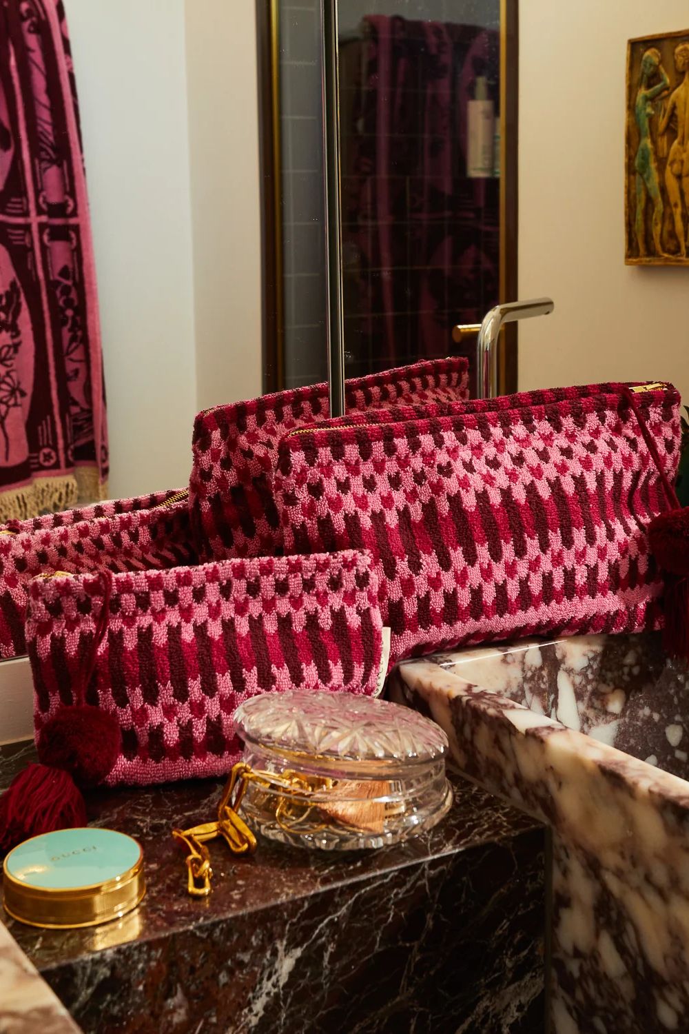 Arlette Terry Pouch - Cosmo Pink Large