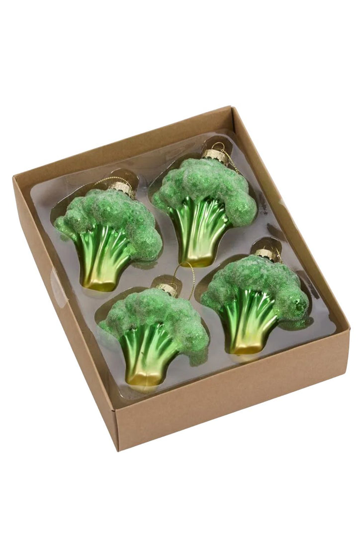 Sugared Brocolli Decorations - Set of 4