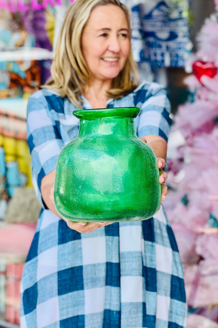 Byron Vase Round - Emerald