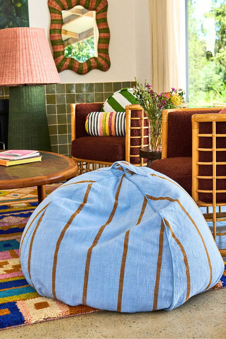 COMO STRIPE WOVEN BEANBAG
