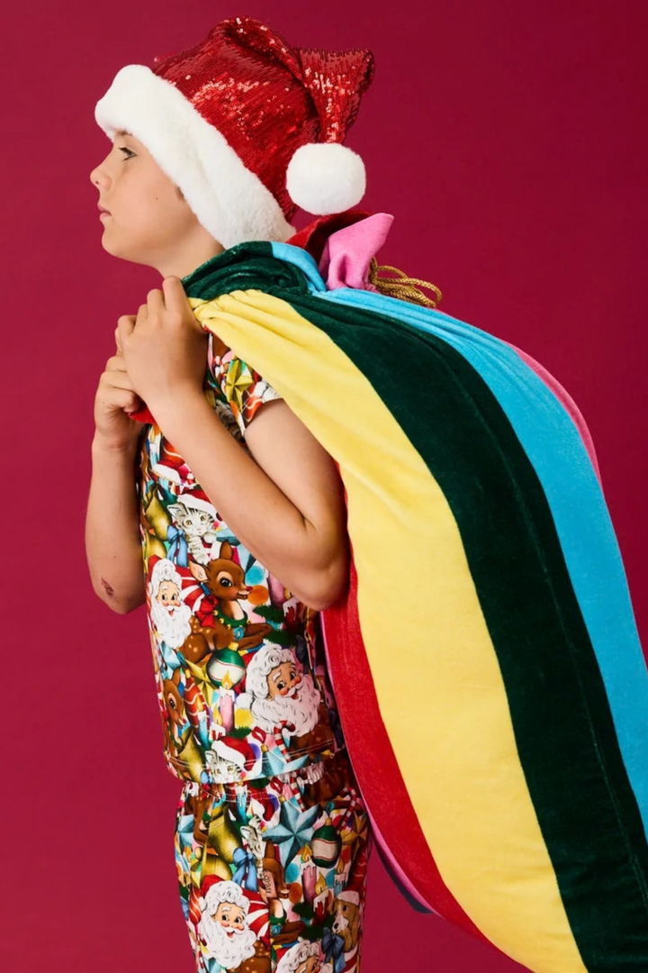 Rainbow Joy Velvet Santa Sack