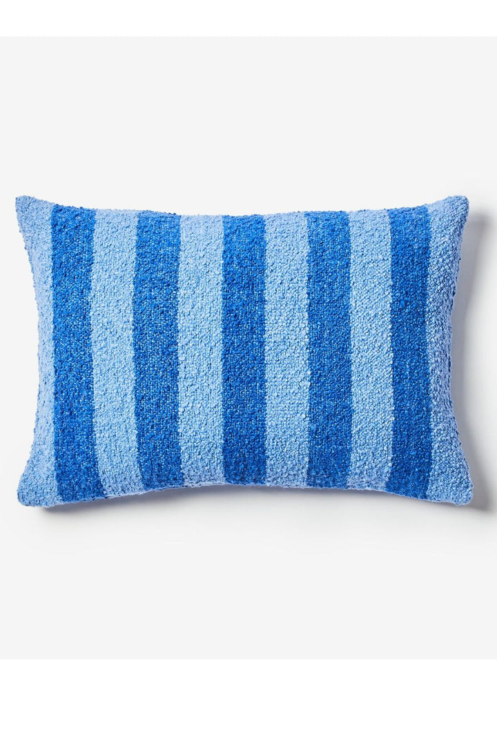 Boucle Stripe Blue Cushion 60x40cm