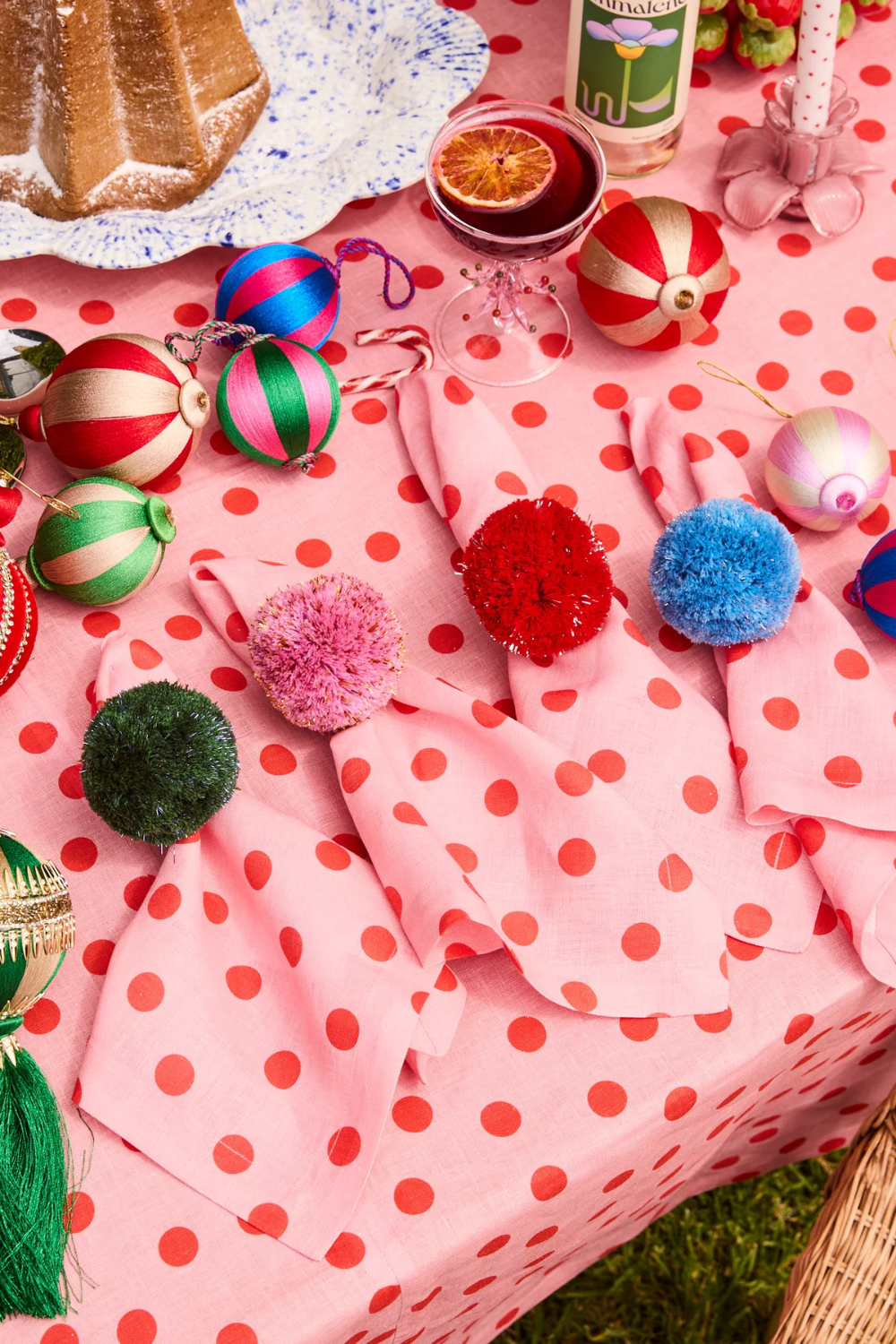Polkadot Pink Tablecloth