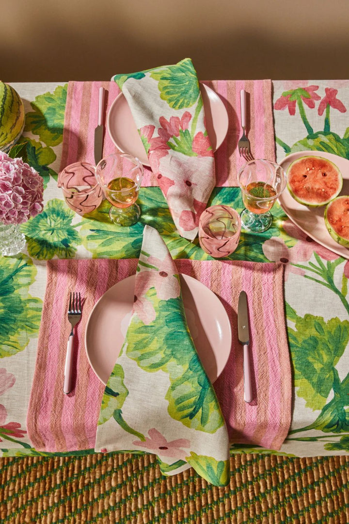 Geranium Multi Tablecloth - Size: Large 350cm x 170cm
