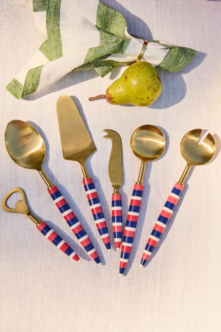 CRETE STRIPE BRASSERIE SALAD SERVERS