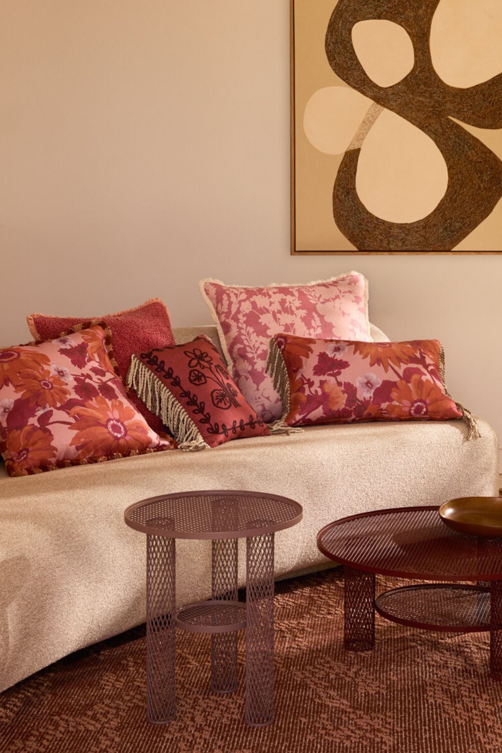 Grain Coral 50cm Cushion