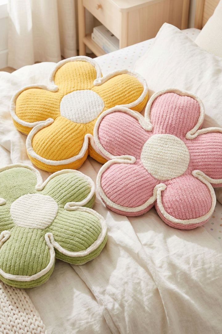 Flower Cushion Yellow