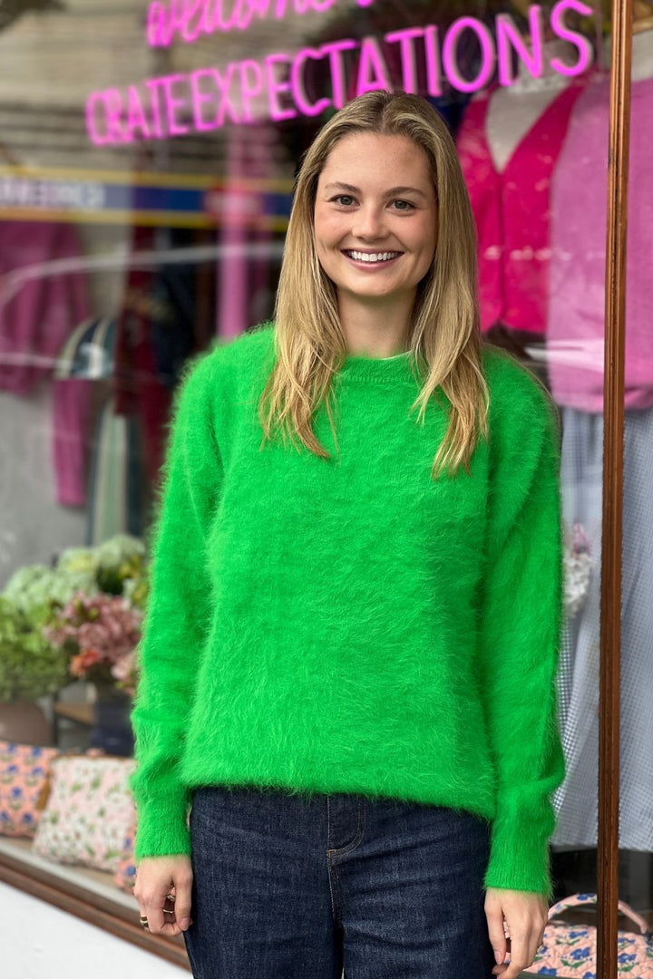 APPLE GREEN  CREW JUMPER