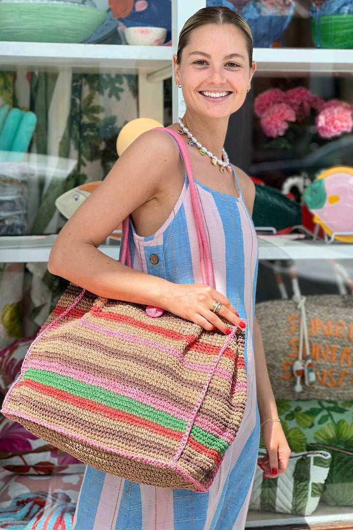 Weekend Tote - Pink Stripe