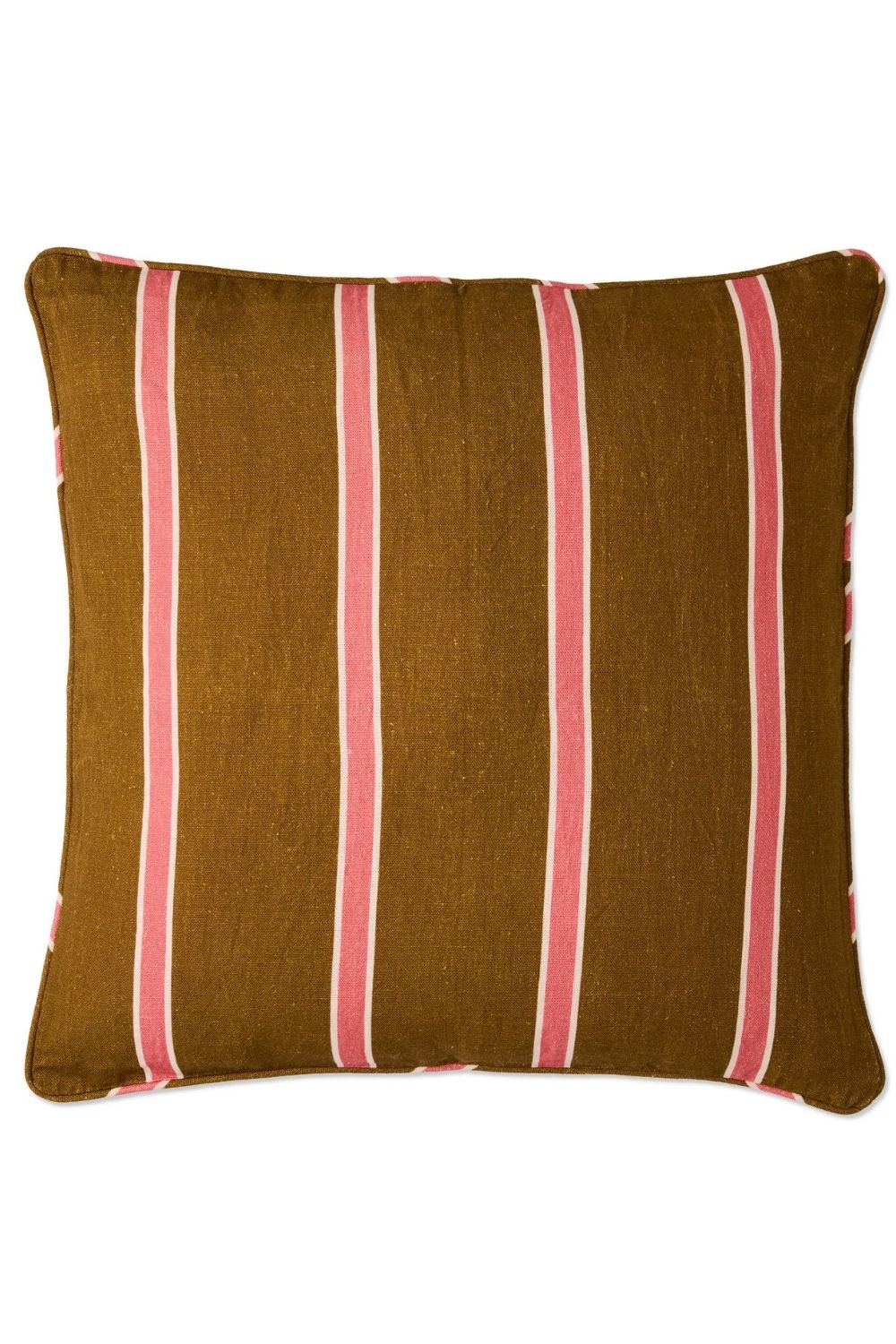 Carob Stripe Upholstery Square Lounge Cushion