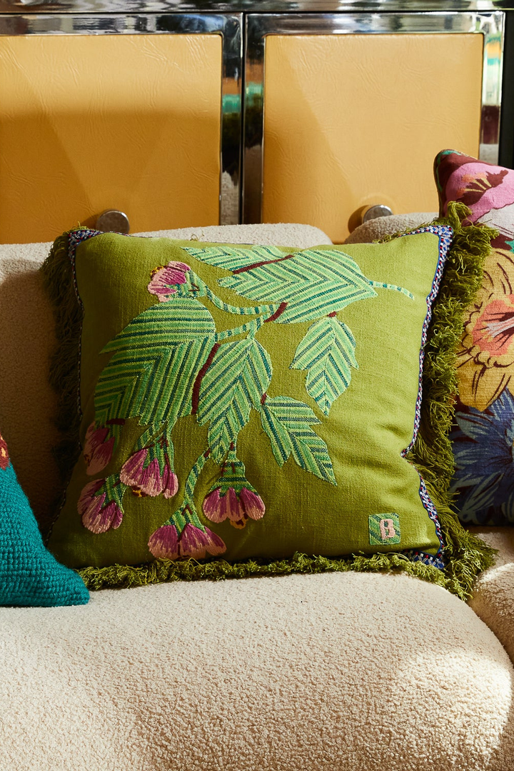 Vivi Appliqué Cushion - Juniper