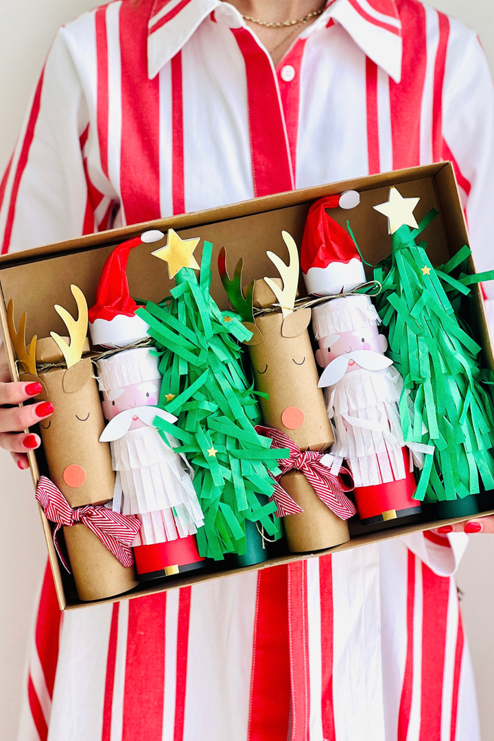Santa, Reindeer, Tree Crackers