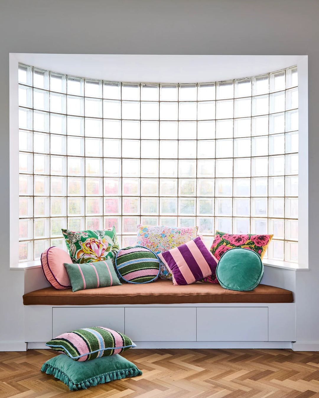 Somerset Green Embroidered Cushion