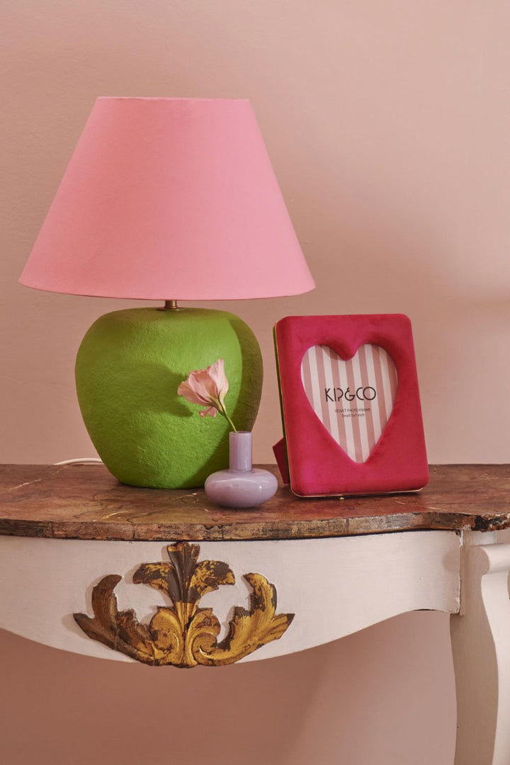 Desert Rose Heart Velvet Photo Frame Small