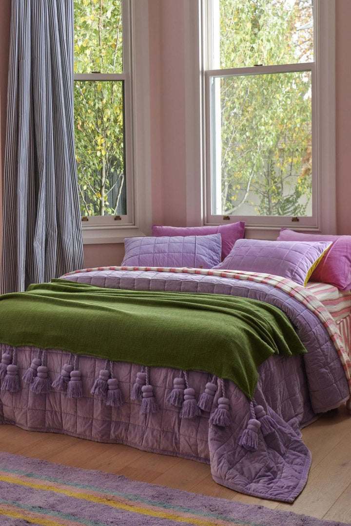 Green With Envy Tassel Throw One Size