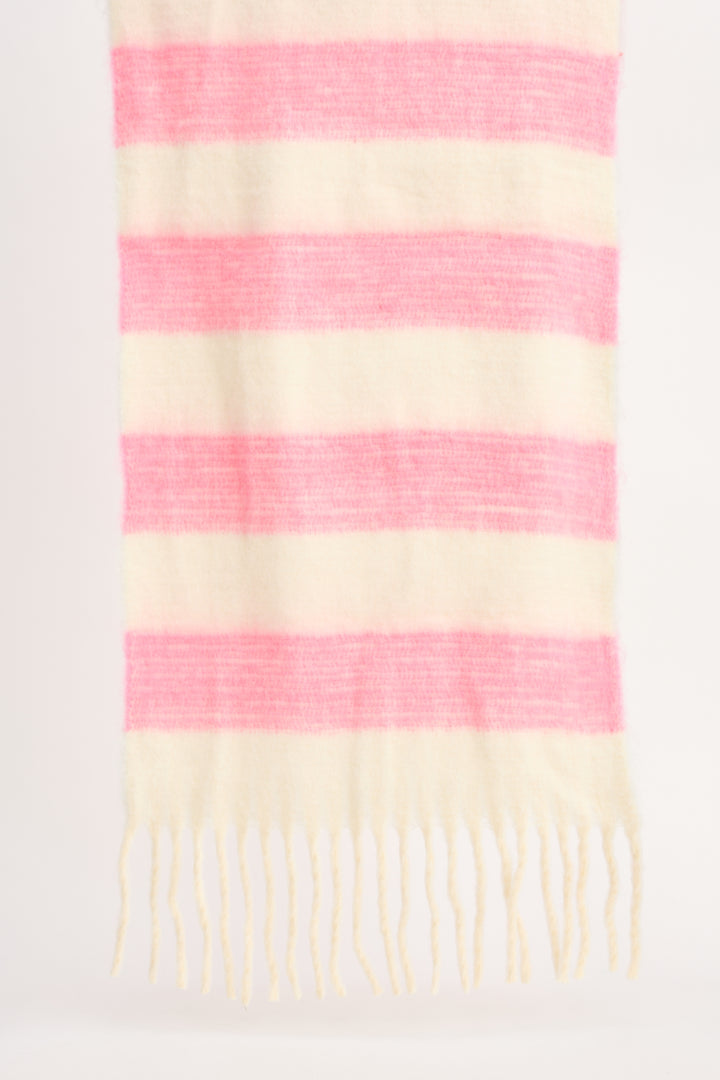 Malibu Scarf -Pink/ Cream