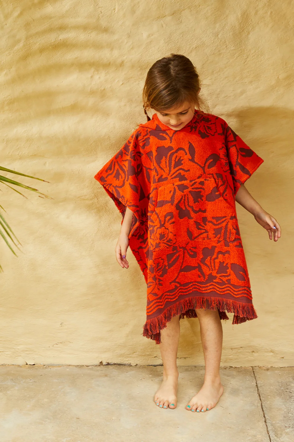 Rosalia Kids Hooded Towel - Flame
