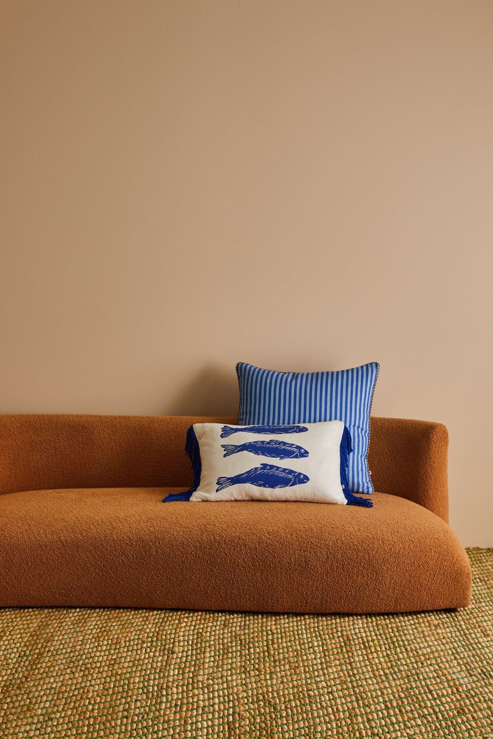 Sardines Blue 60x40cm Cushion