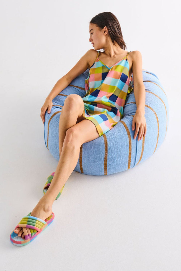 COMO STRIPE WOVEN BEANBAG