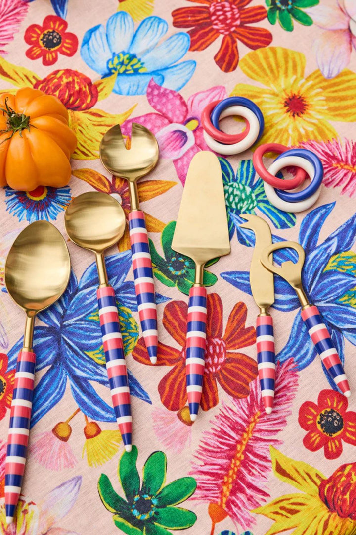 CRETE STRIPE BRASSERIE SALAD SERVERS