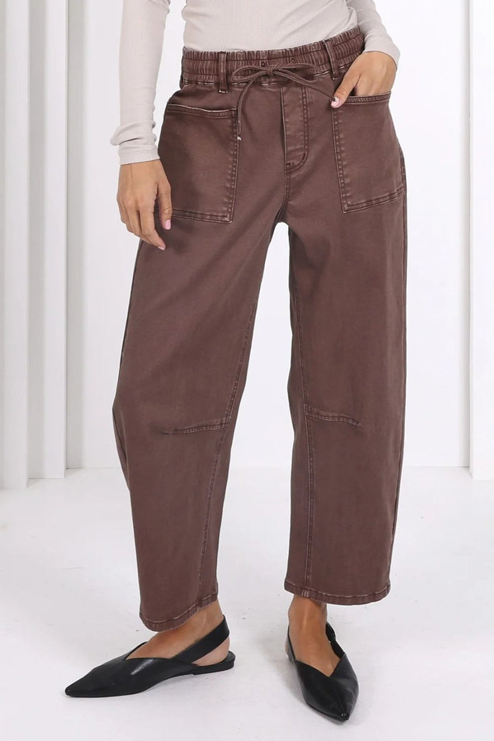 Leo Barrel Jeans - Chocolate
