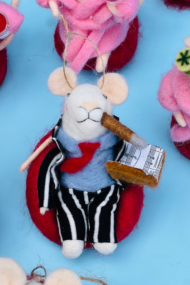 The Godmouse Hanging Felt Tree Decoration
