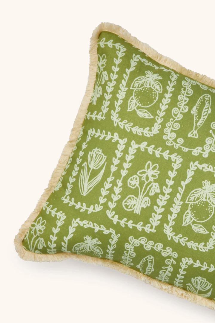 Petra Sage Linen Cushion