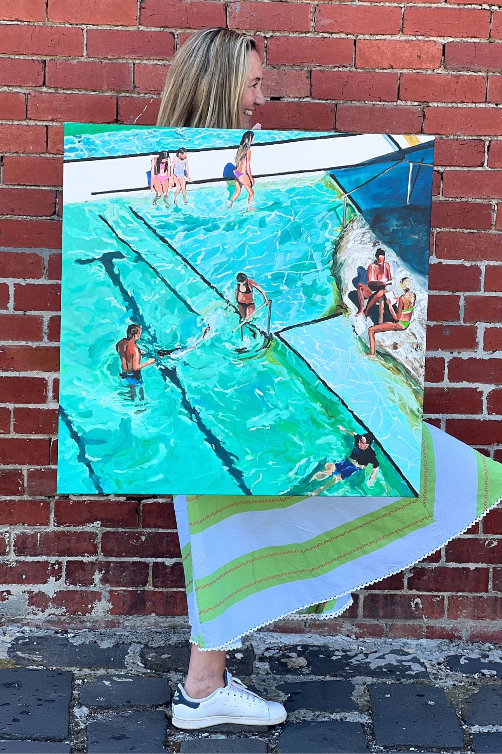'Poolside' -Gina Debinski- Limited edition print on canvas - Crate Expectations
