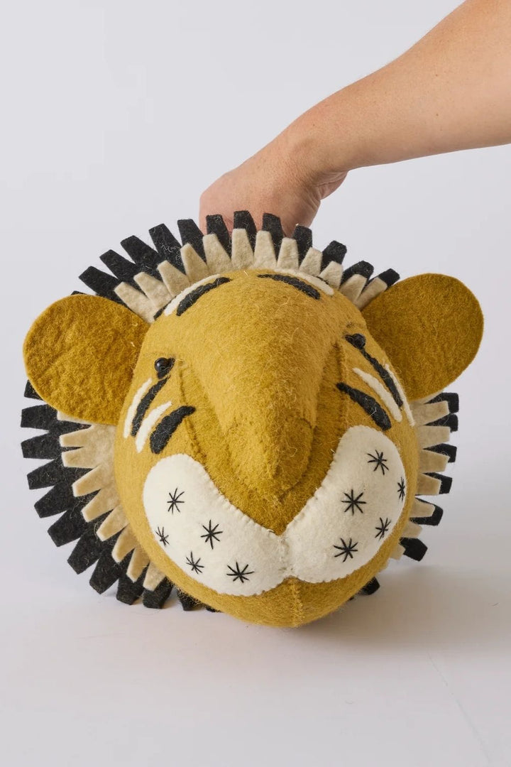 Tiger Felted Animal Wall Mount