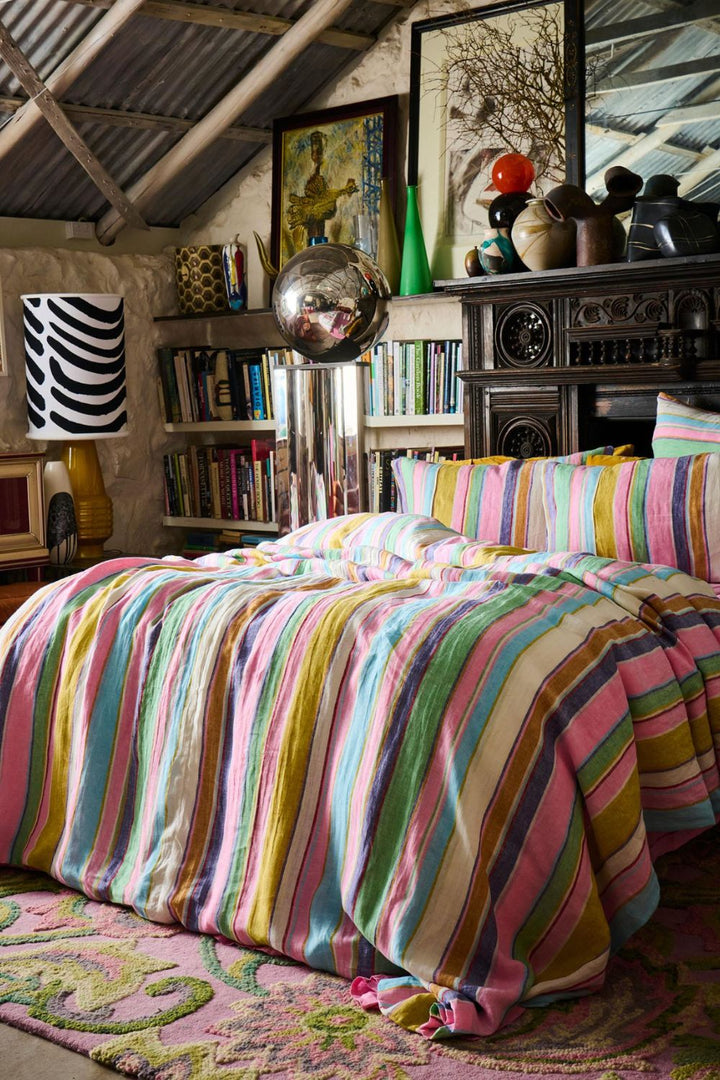 Tangier Days Linen Quilt Cover QUEEN