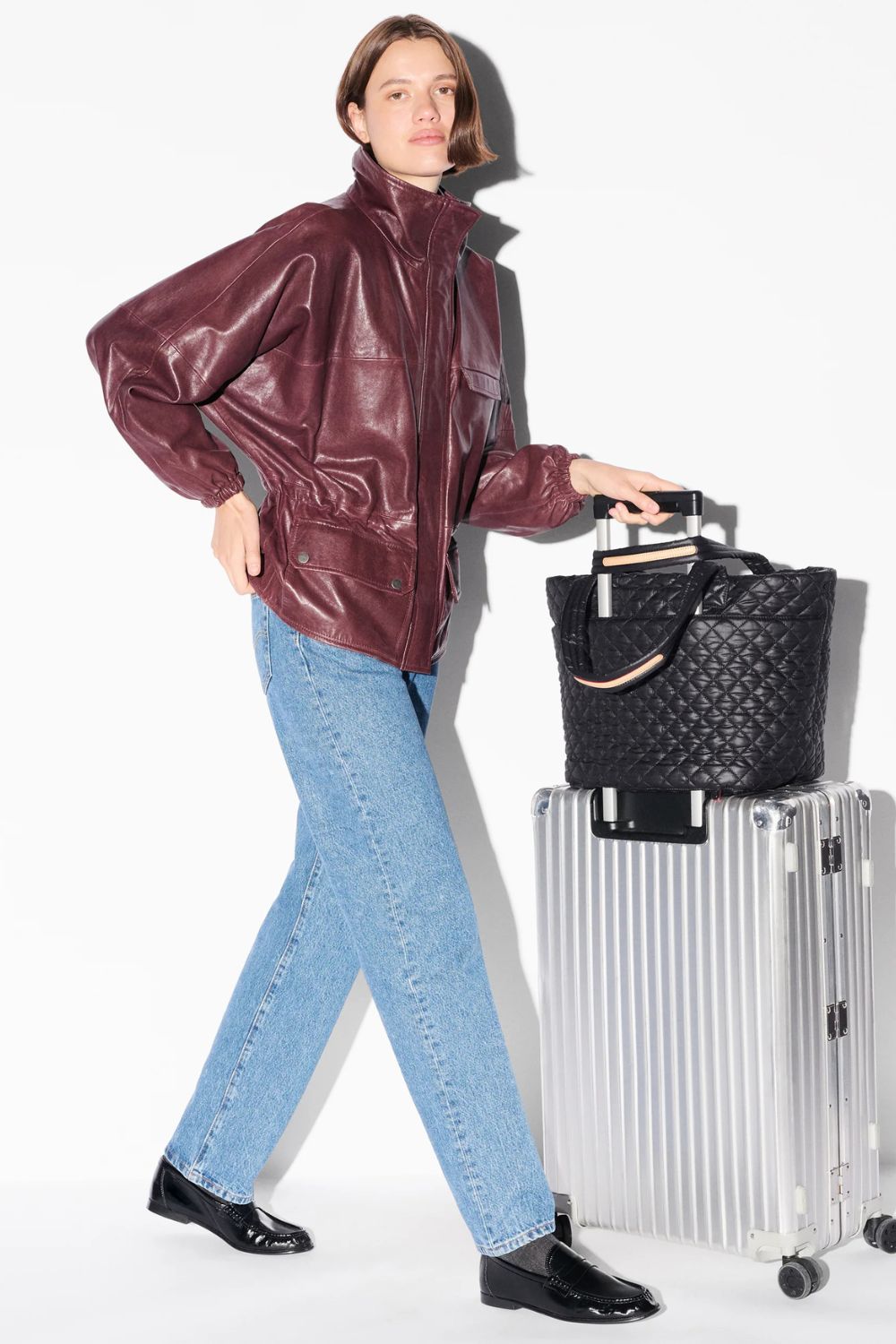 Black Medium Metro Tote Deluxe II
