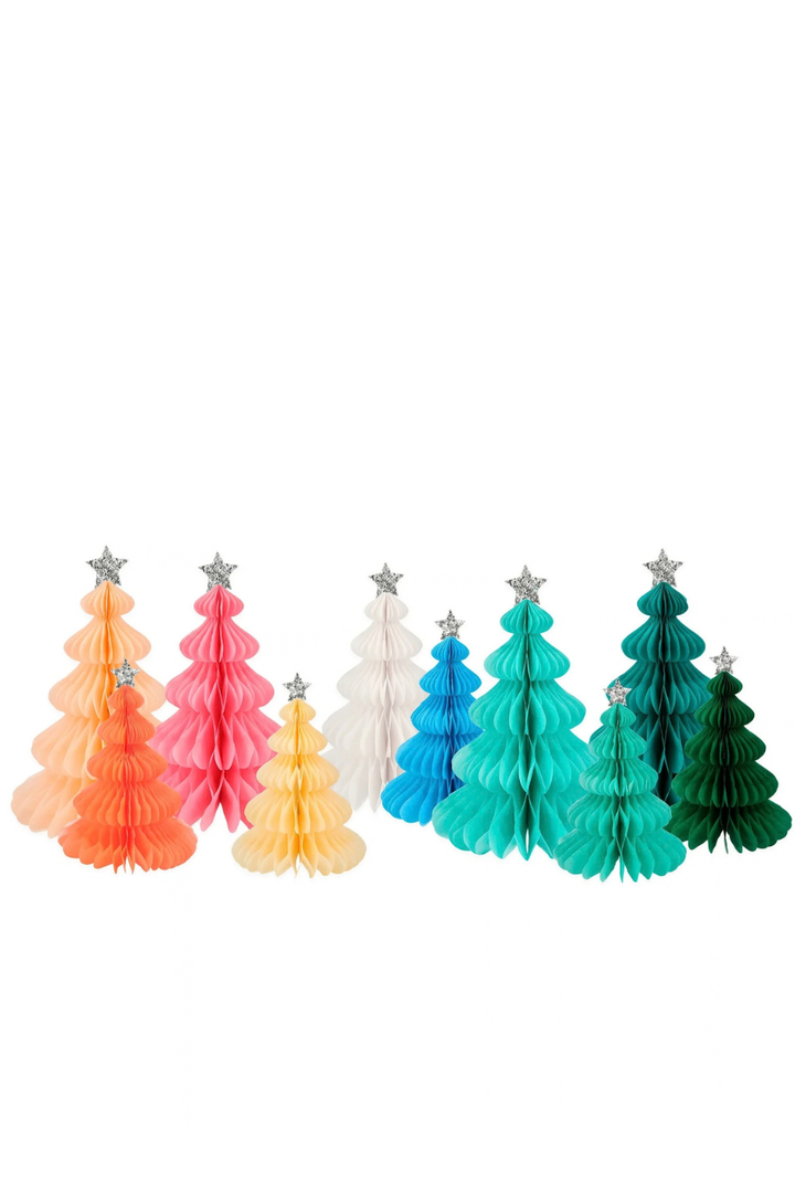 Rainbow Forest Honeycomb Decorations (pack of 10)