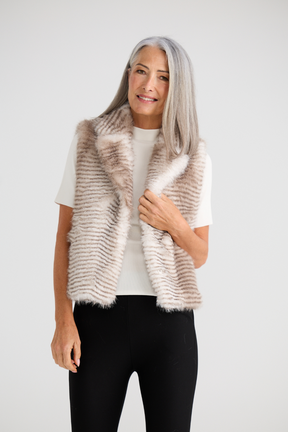 Zee Fur Best Grey Stripe