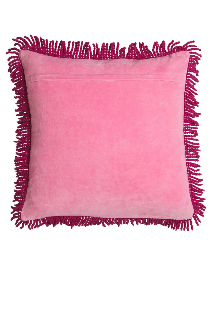 Adelyn Embroidered Cushion - Cosmo Pink