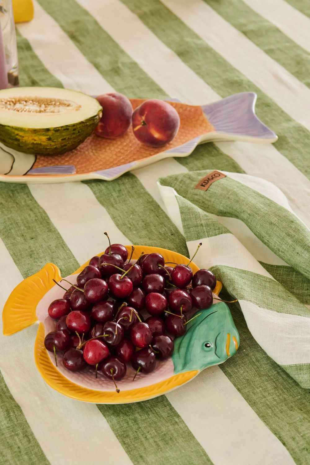 MOSS STRIPE TABLECLOTH