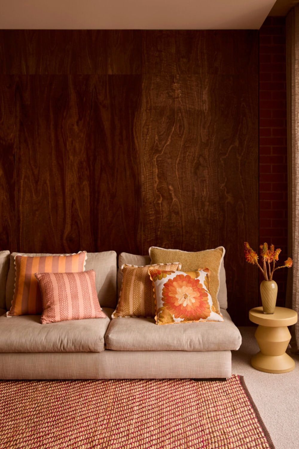 Dahlia Orange 50cm Cushion