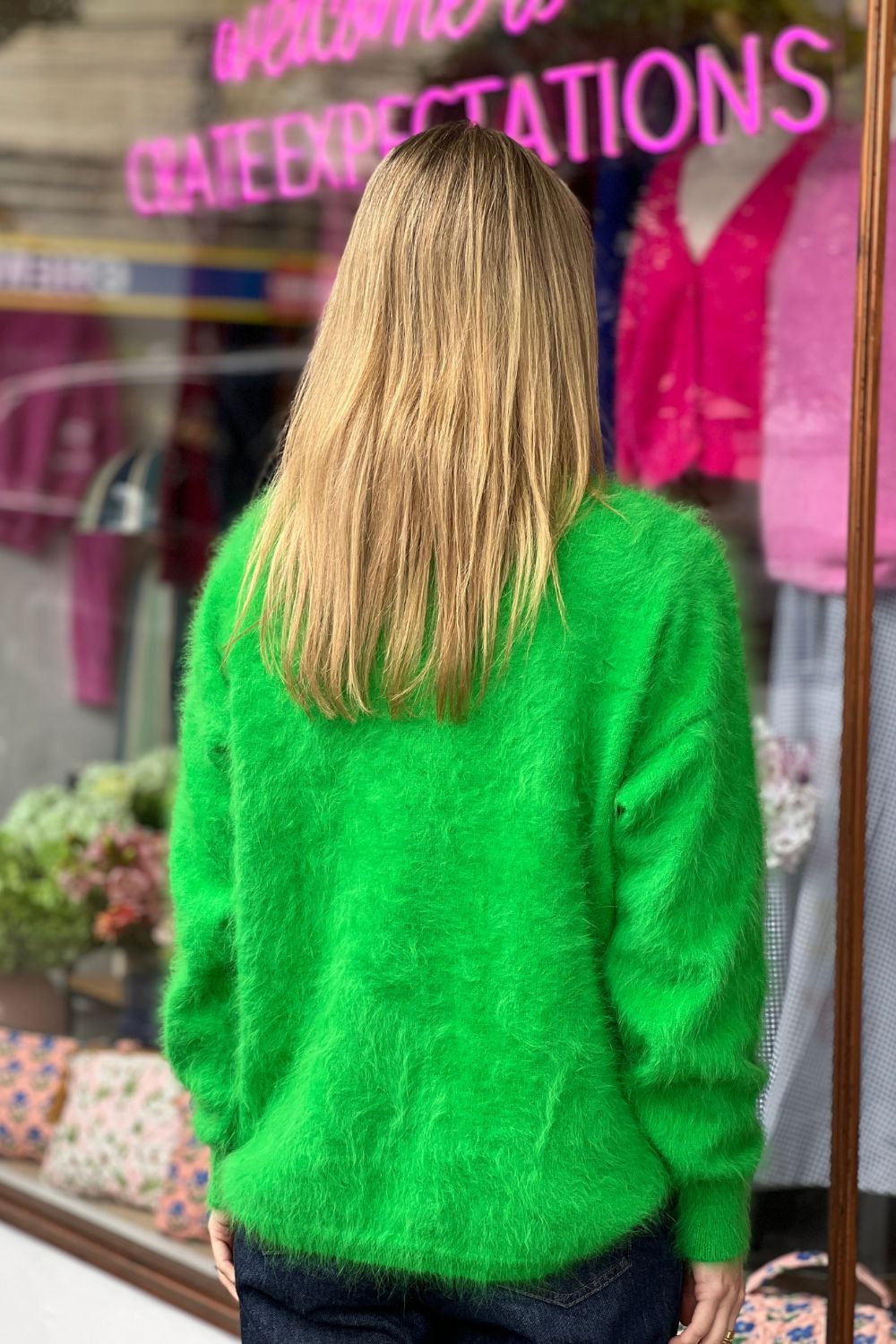 APPLE GREEN  CREW JUMPER