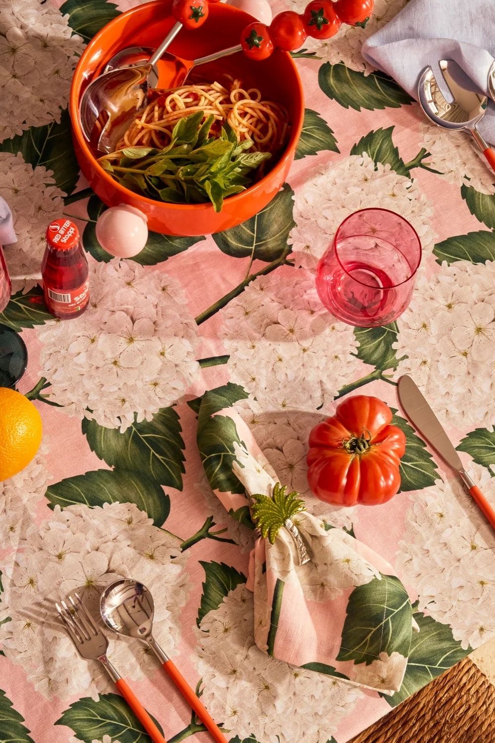 Hydrangea Pink Tablecloth