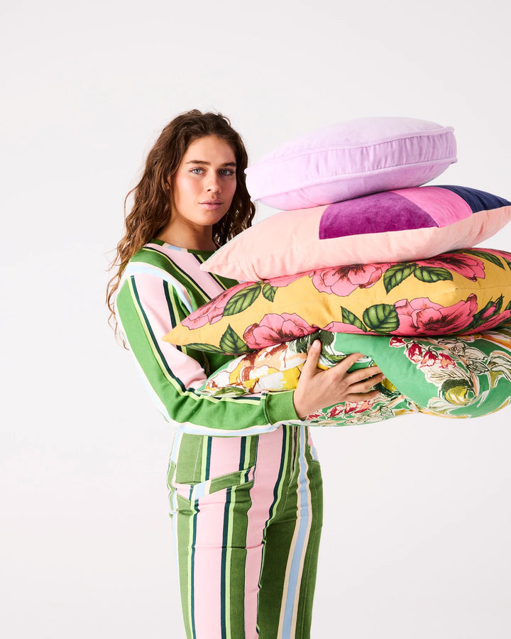 Somerset Green Embroidered Cushion