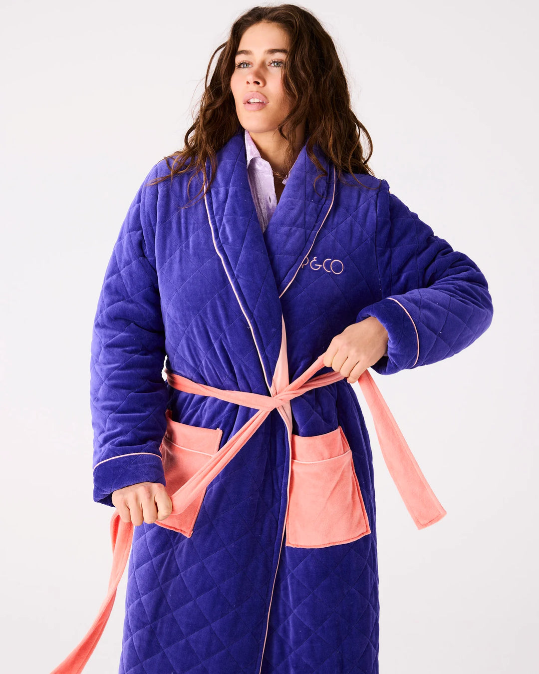 Mulberry Pie Quilted Velvet Robe