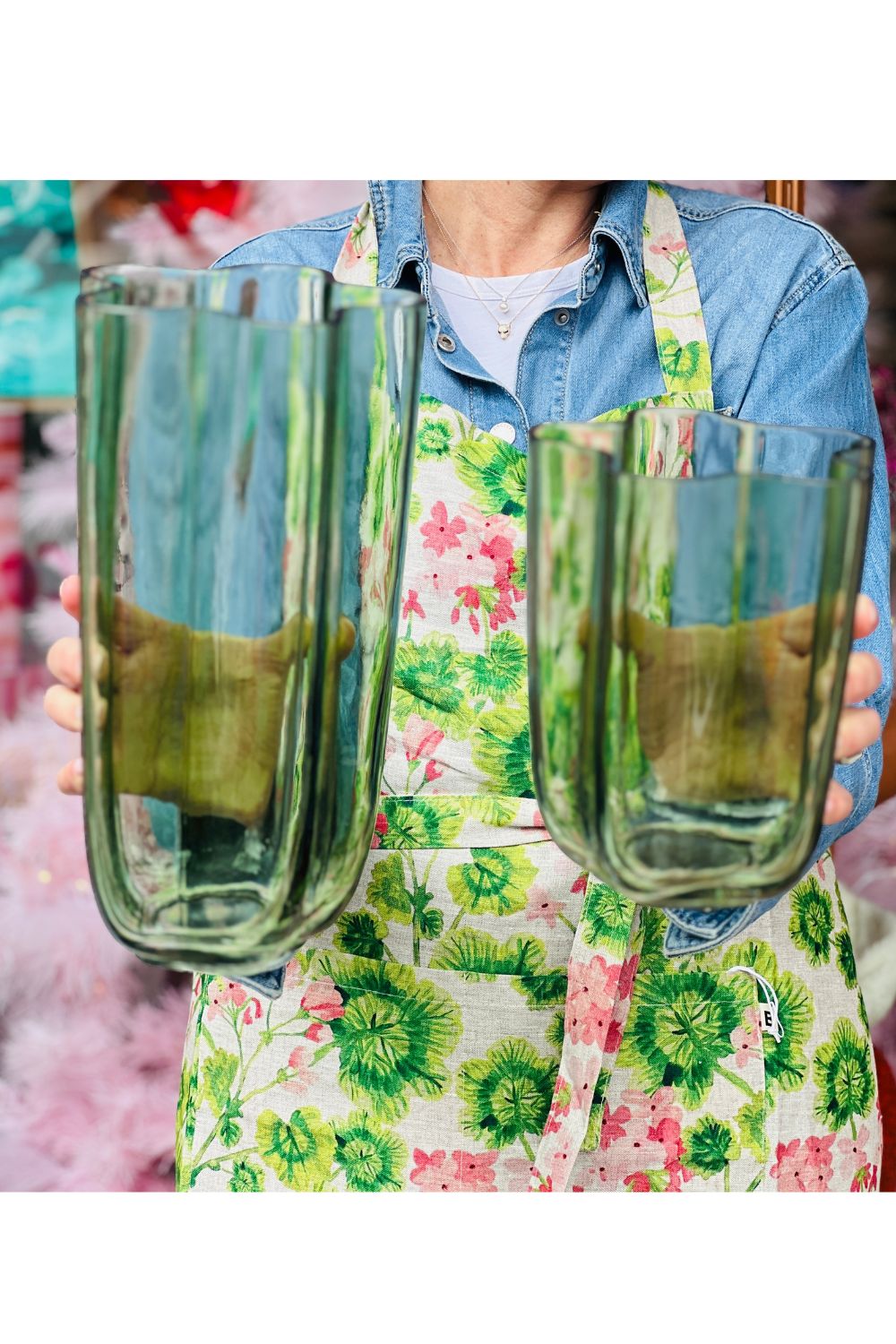 MIRANDA GLASS VASE: MINT / LRG - Crate Expectations