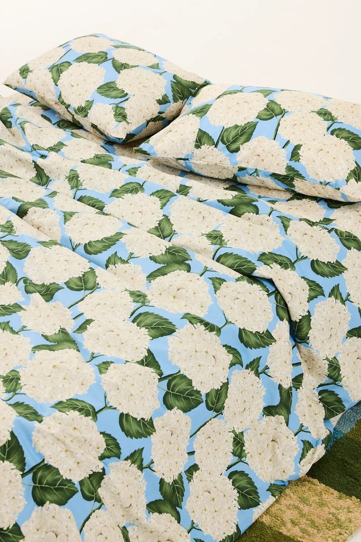 Hydrangea Blue Organic Cotton Quilt Cover