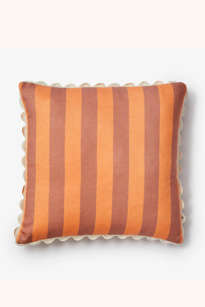 Bold Stripe Peach 60cm Cushion