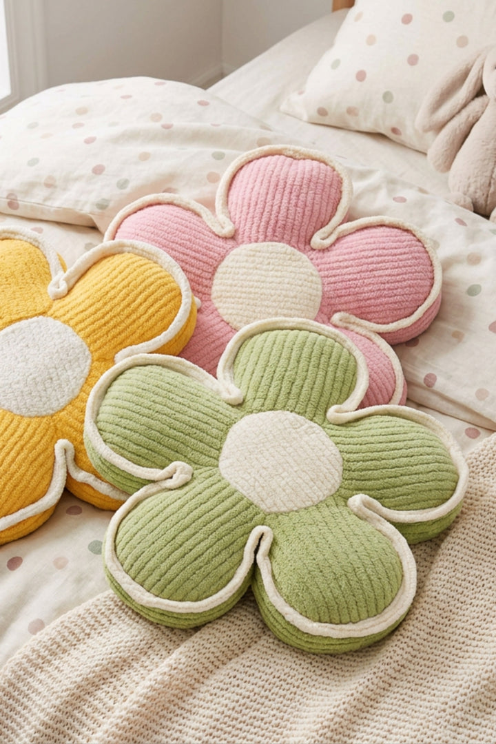 Flower Cushion Green