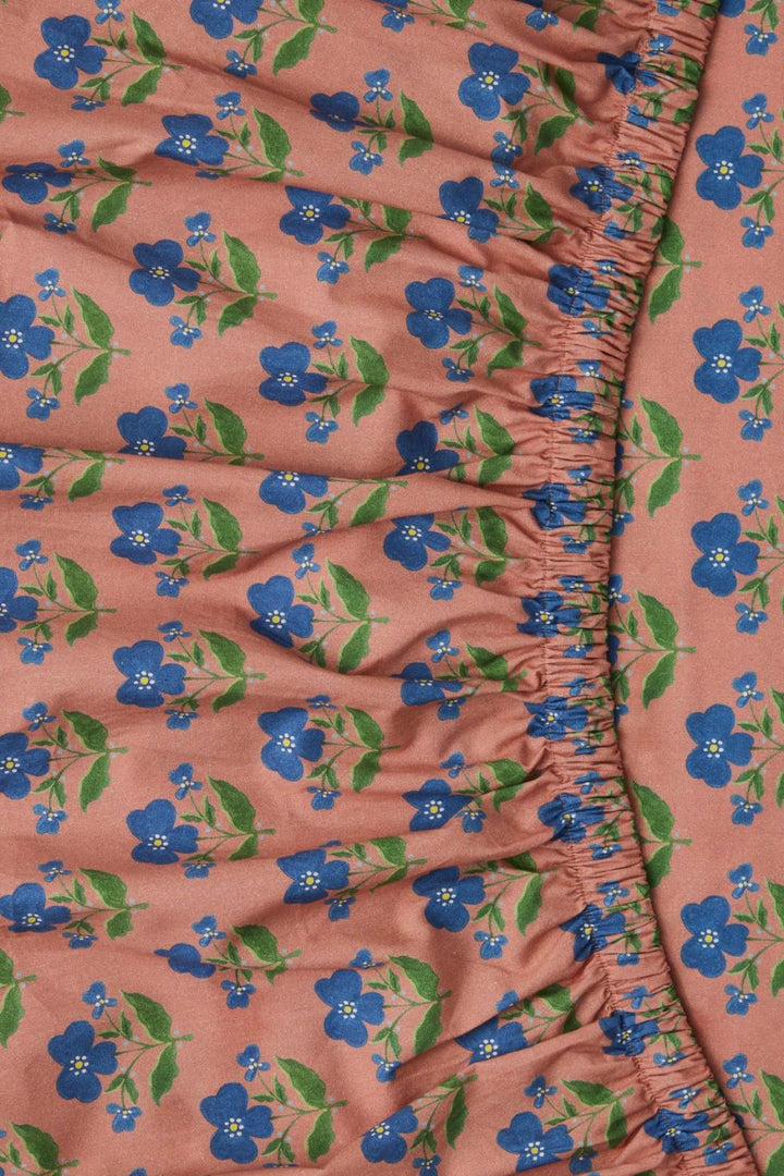 Kip&Co x Anna Spiro Indian Summer Rose Organic Cotton Fitted Sheet