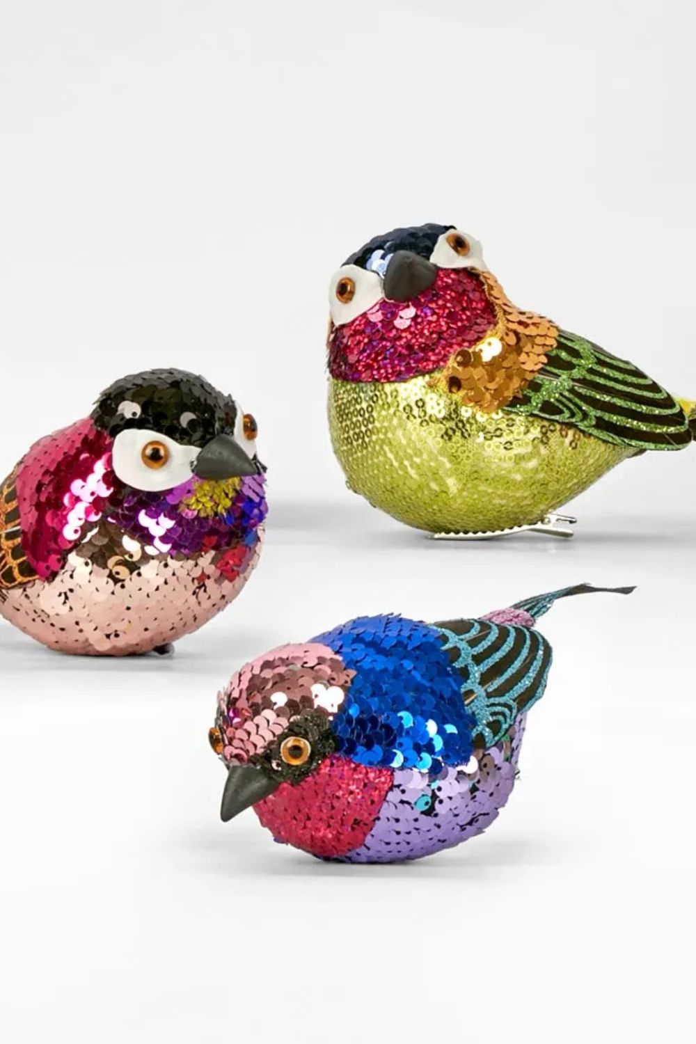 Jasper Clip on Sequin Bird Gold